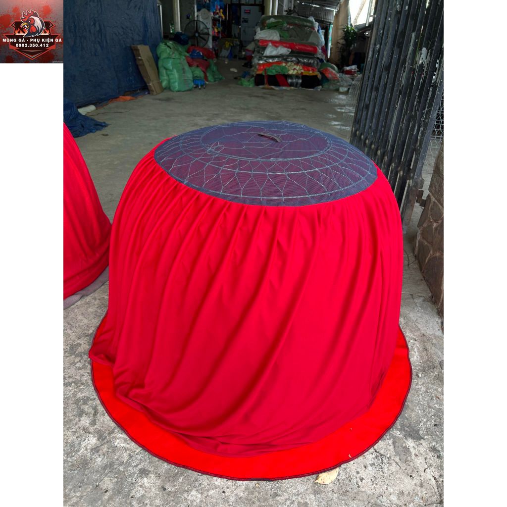 Mùng Gà 1m2 Vải Thun (Nắp Lưới May Lớn)