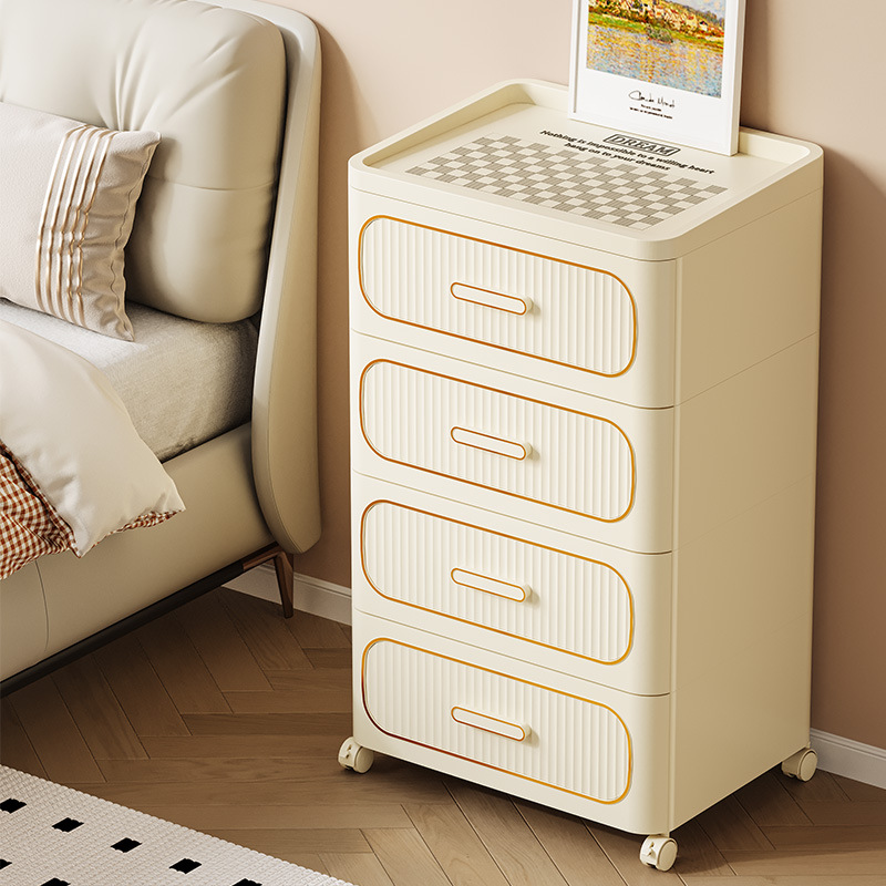 Multi-functional living room cabinets, high-value cream-style multi-layer drawer storage cabinets, bedroom bedside tables