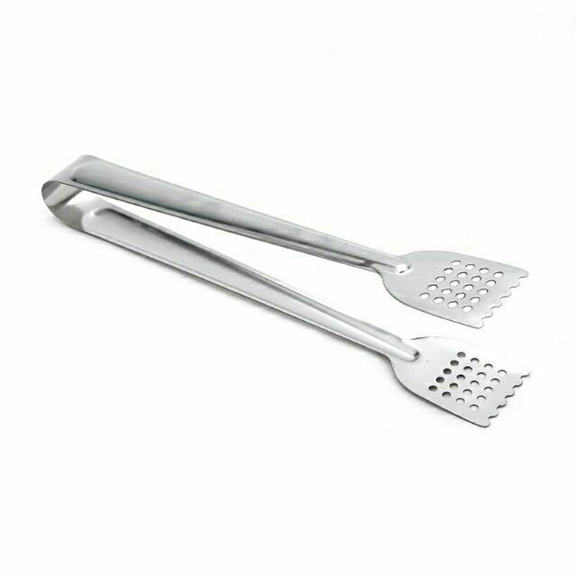 Kẹp gắp thức ăn inox có lỗ kẹp gắp thịt nướng, kẹp gắp đá