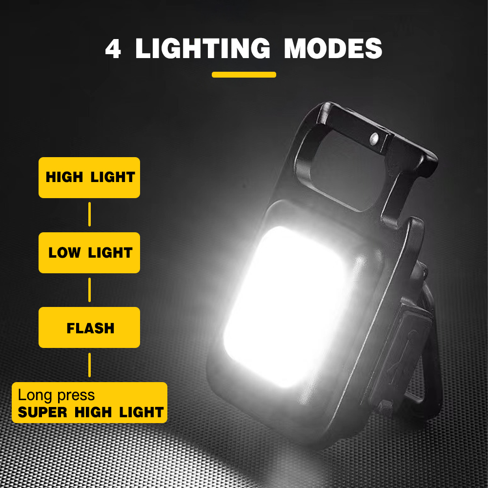 Di động LIXADA đèn pin mini có thể sạc qua USB đèn LED chiếu sáng trên tàu đèn Đèn móc khóa với cái mở nắp chai cho đi câu đi bộ đường dài cắm trại khẩn cấp ngoài trời