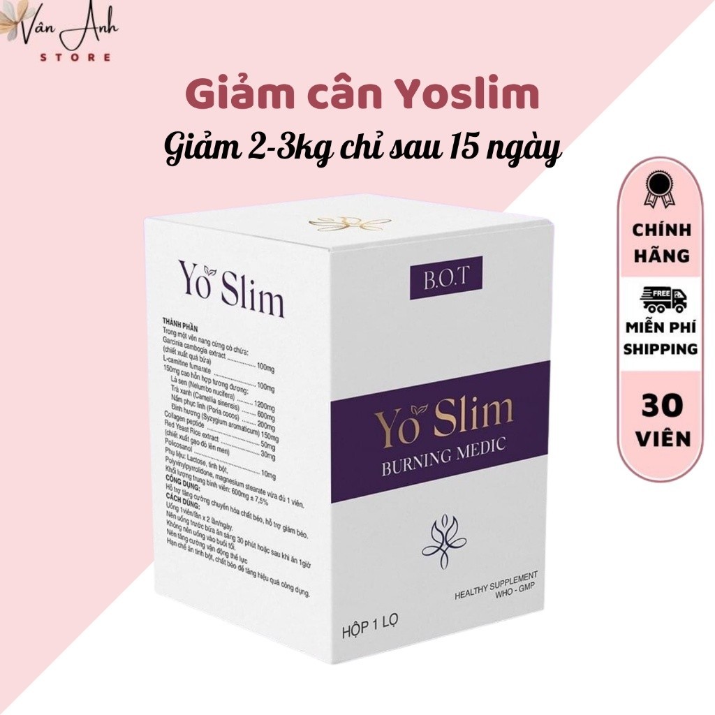 Chính hãng Giảm Cân Yo Slim Của BOT YoSlim Giúp Giảm 3-7KG sau 15 Ngày
