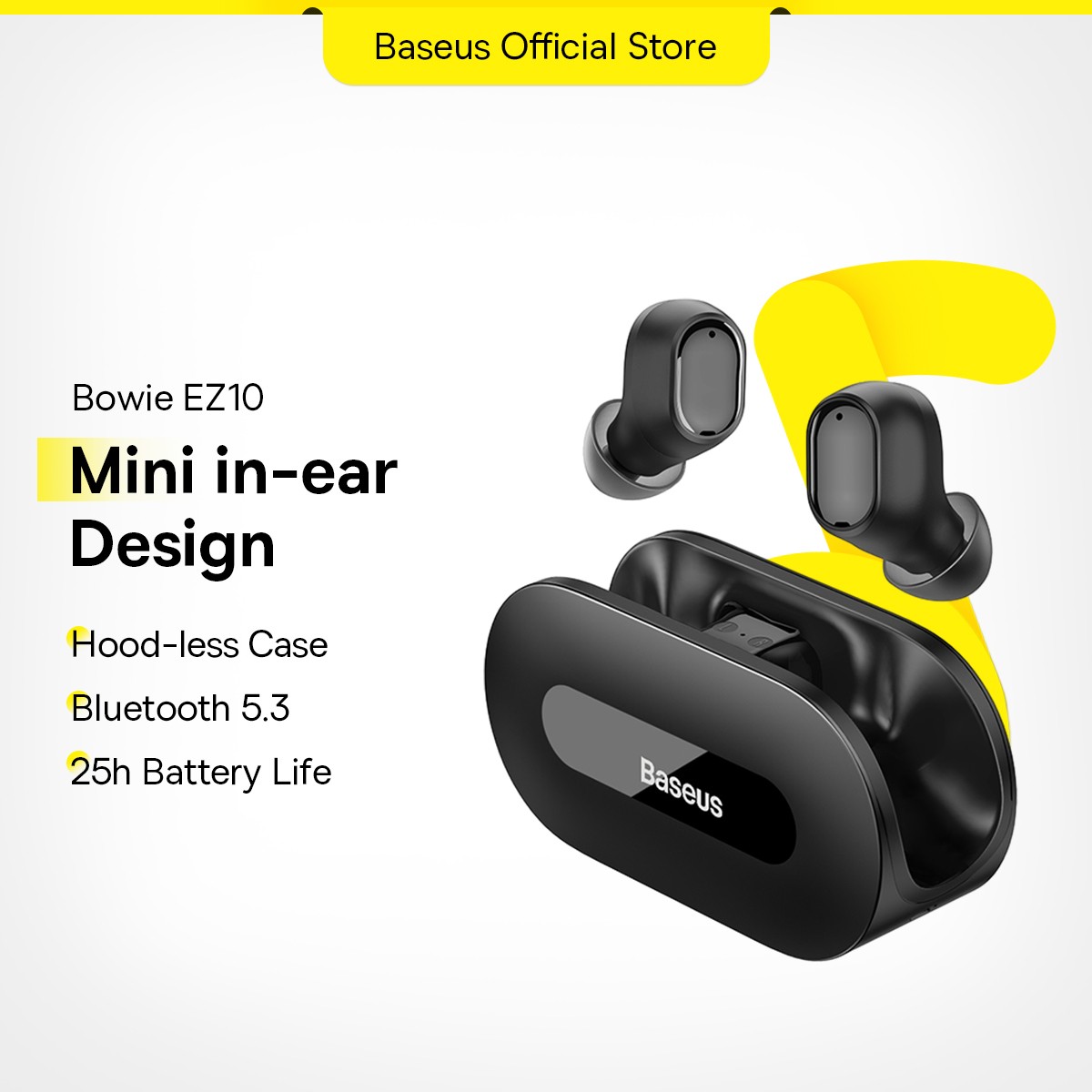 Baseus Bowie EZ10 True Wireless Earphone Bluetooth 5.3 Wireless Headphone HiFi bean Sports Earbuds Fast Charge 0.06' Low Latency