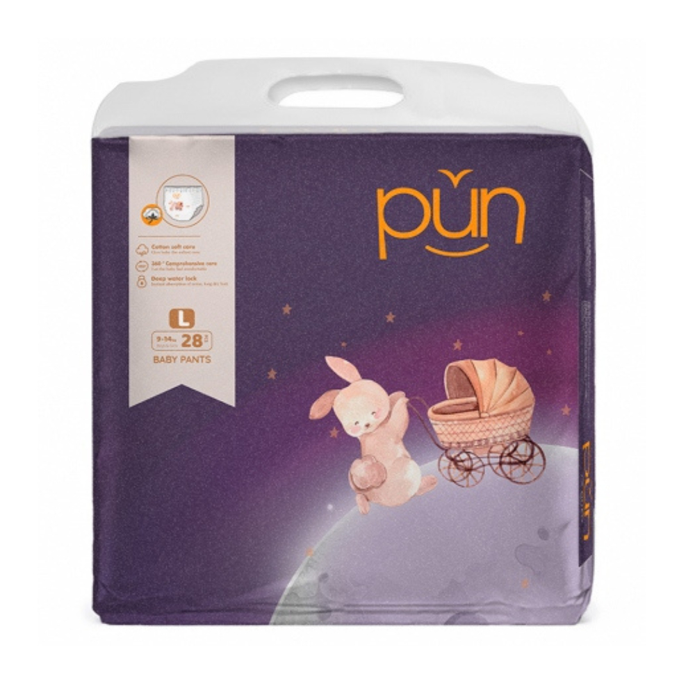  Bỉm Tã Quần Pun Baby Pants Siêu Khô Thoáng Thấm Hút Nhanh Size M30 L28 XL26 XXL24 - Bibo Mart 