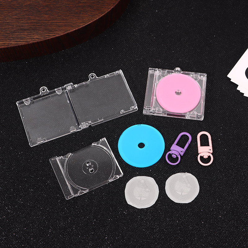 NFC Blank Album Mini CD Case Keychain CD Player Keyring DIY Backpack ...