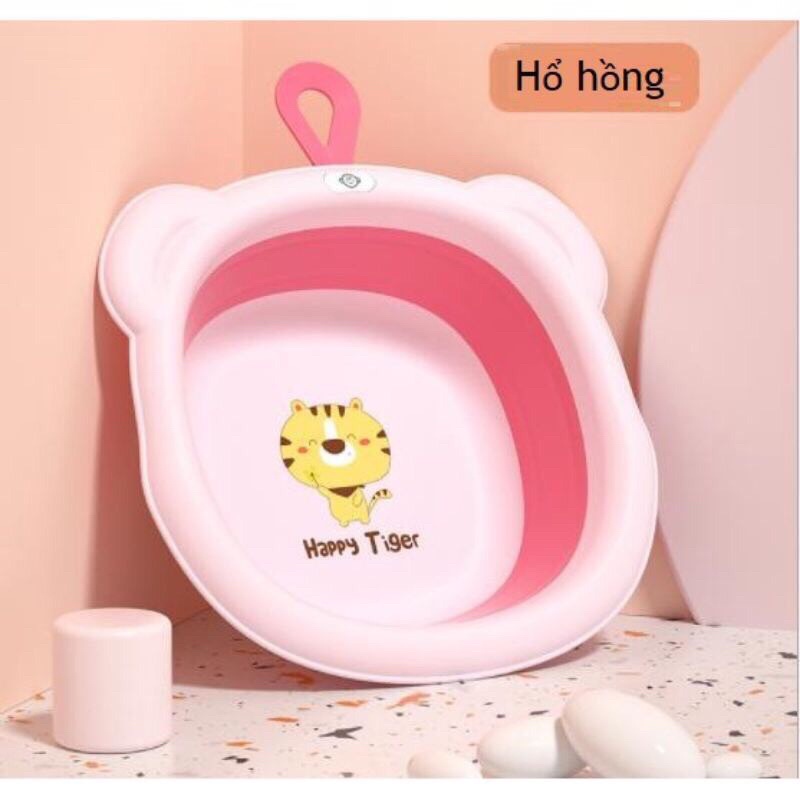 Chậu Rửa Mặt Gấp Gọn Hình Hổ Con Đáng Yêu