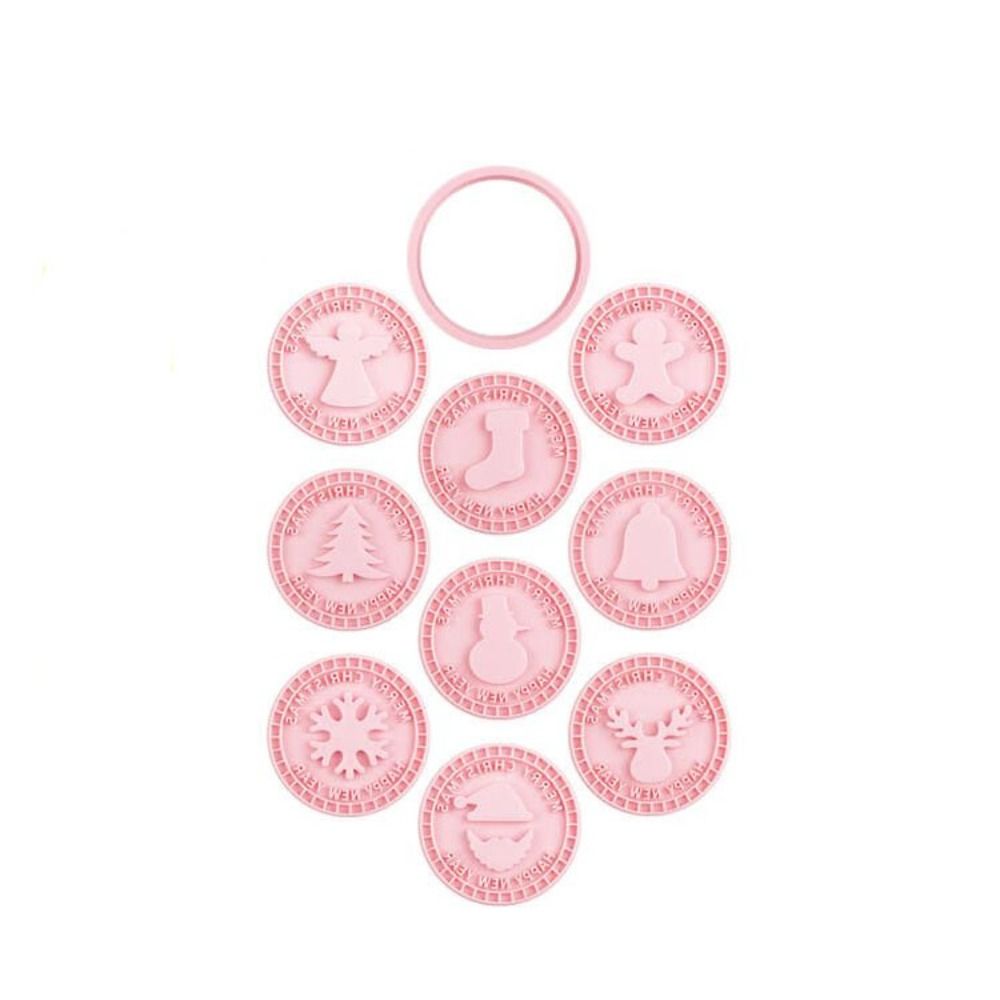 9Pcs%20Cookie%20Tools%203D%20Christmas%20Cookie%20Cutters%20Plastic%20Pink%20Biscuit%20Mold%20Santa%20Snowman%20Bell%20Elk%20Pattern%20Cookie%20DIY%20-%20Image%209