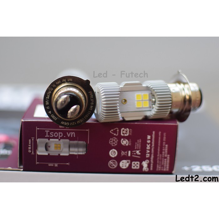 Đèn pha Led Philips Moto M5 / H4 Ultinon Essential [Bảo hành 12 tháng]