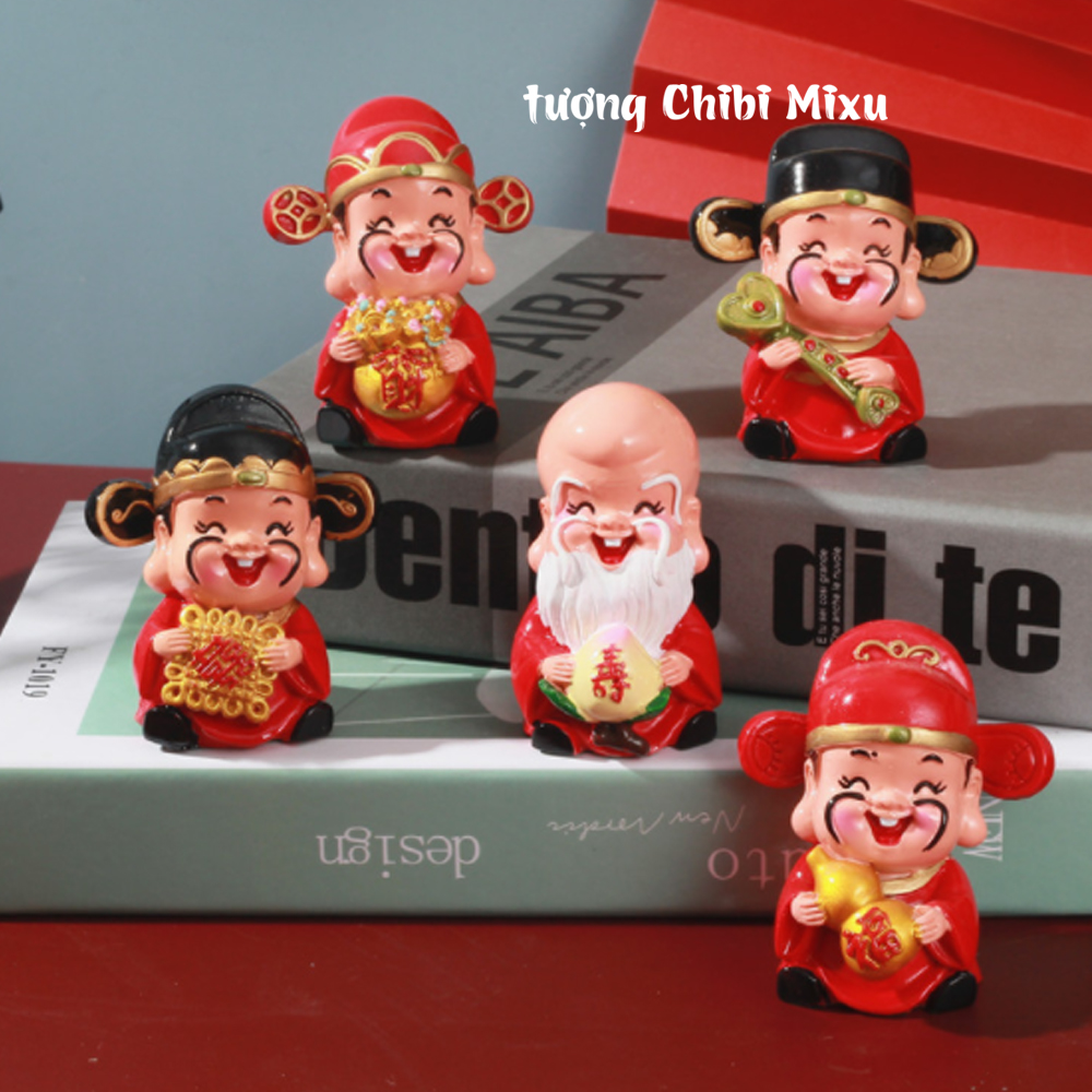 Bộ 05 tượng chibi Ngũ Phúc mẫu mới size 7cm