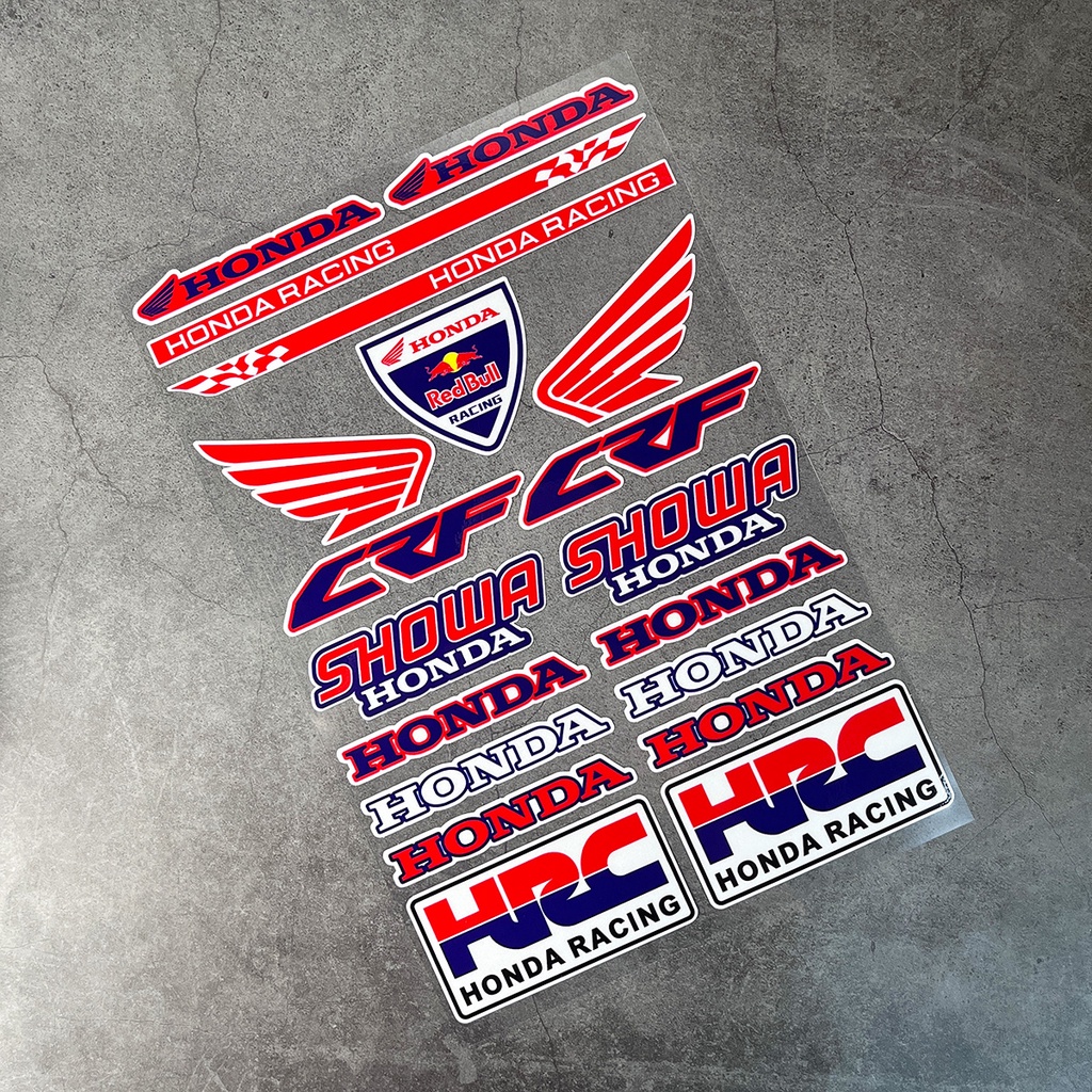 HRC Honda Red Bull High Gloss Sticker Decal Sheet │21pc 12x10