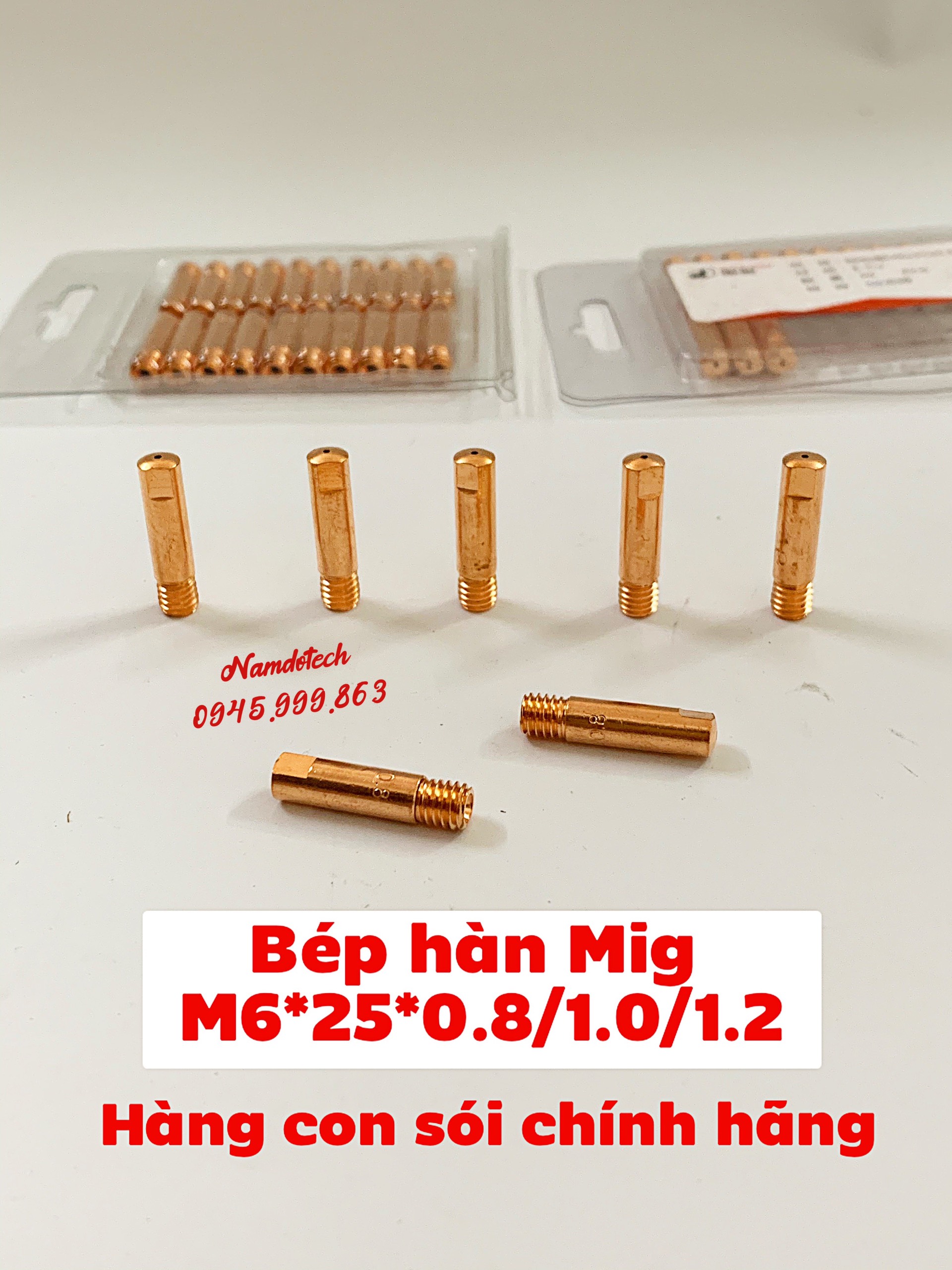 Bép Hàn Mig Con Sói Chính Hãng M6*25*0.8/1.0/1.2