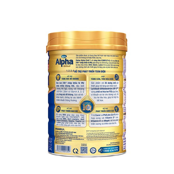 Sữa bột Dielac Alpha IQ Gold 2 Sữa Non 400g Mới
