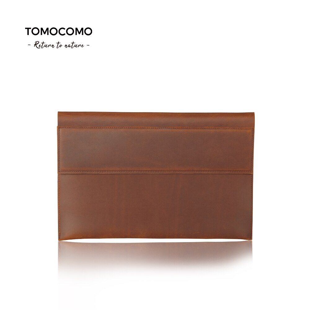 TOMOCOMO Crazy Horse Real Leather Male Laptop Bag For Macbook Pro Ipaid  13.3Inch 14.2Inch 16.2Inch Notebook Bussiness Handbag