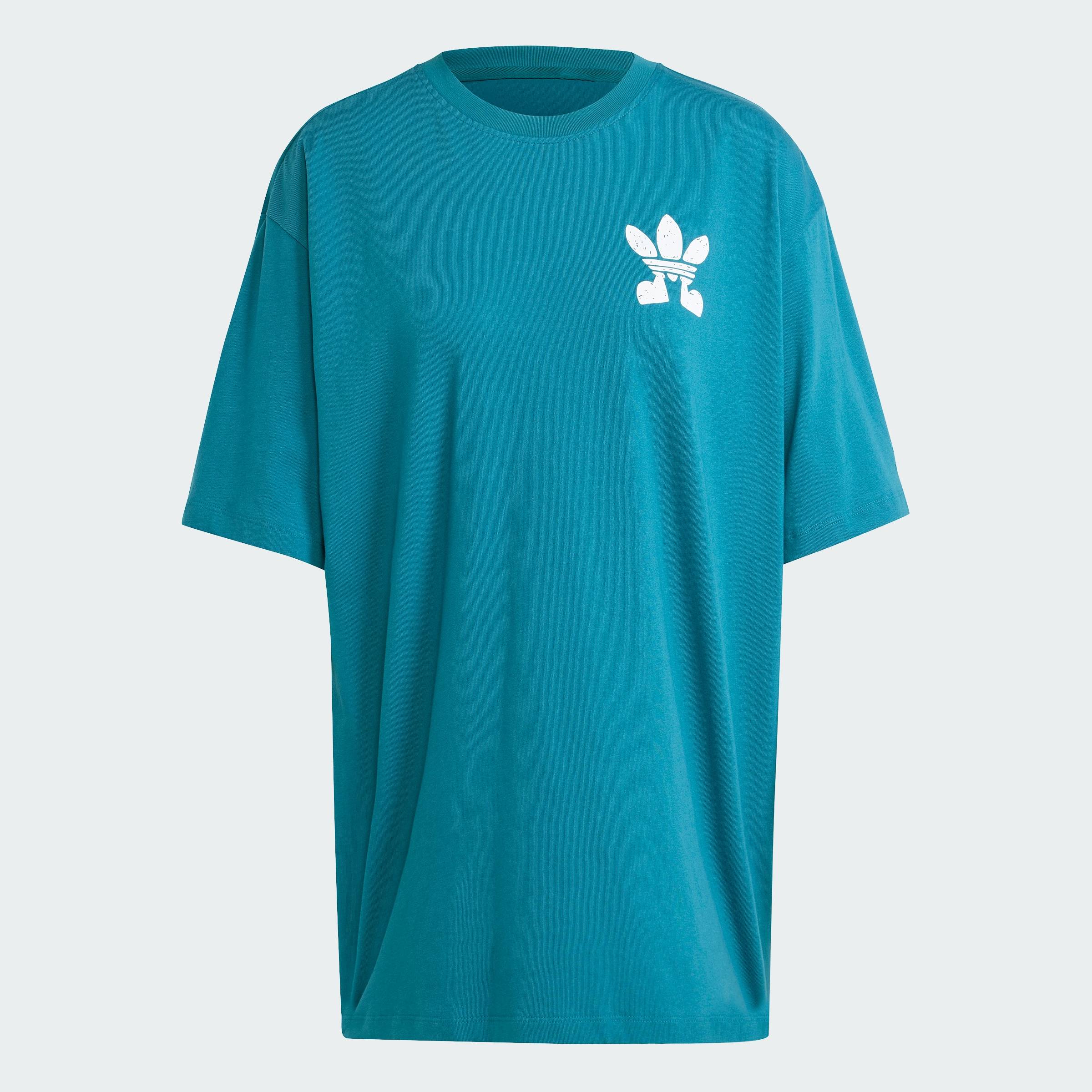 adidas Lifestyle Treffy Walks Graphic Tee Women Turquoise IX7652