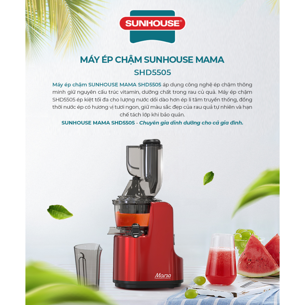 Máy ép chậm SUNHOUSE Mama SHD5505