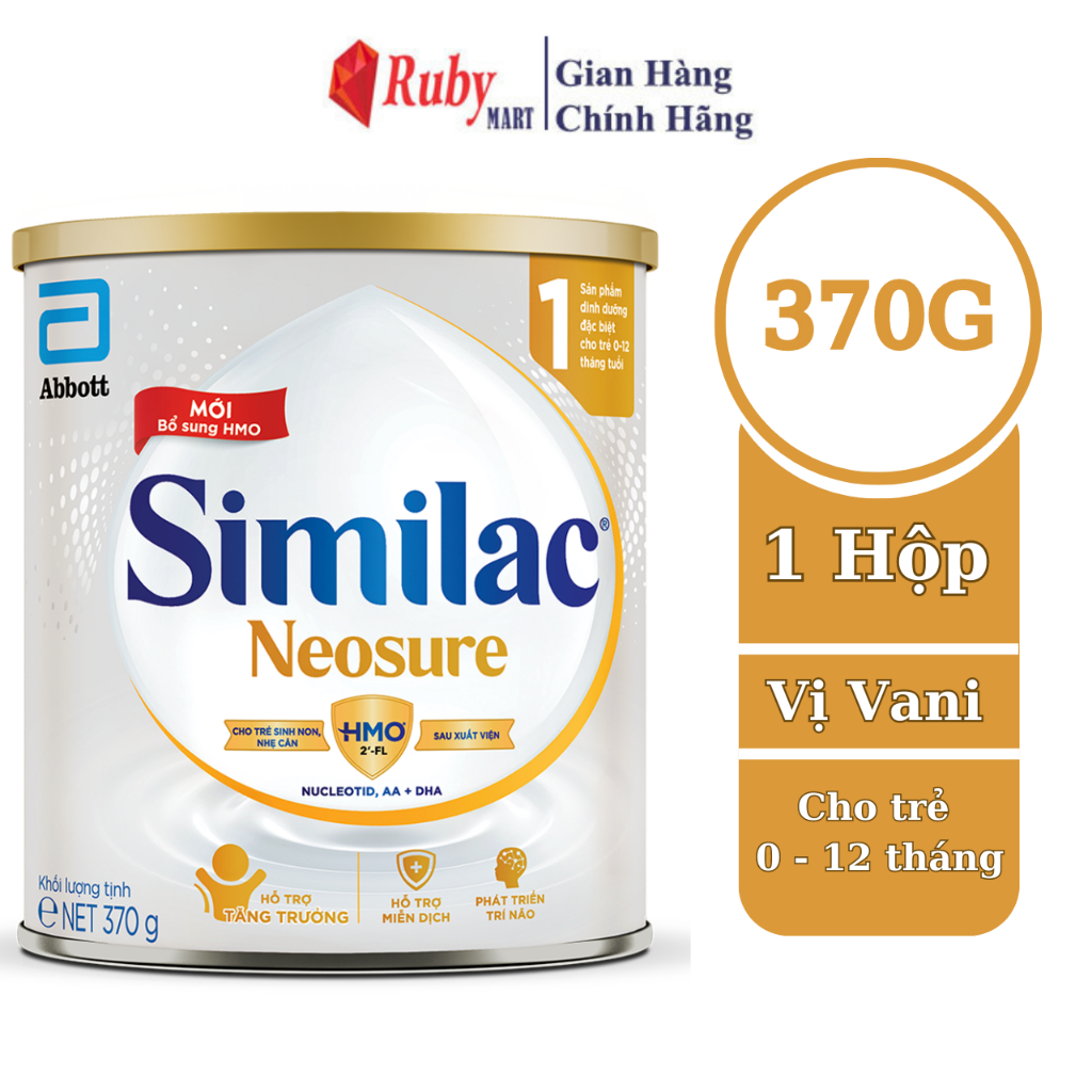 Sữa bột similac neosure 1 cho trẻ sinh non nhẹ cân 370g