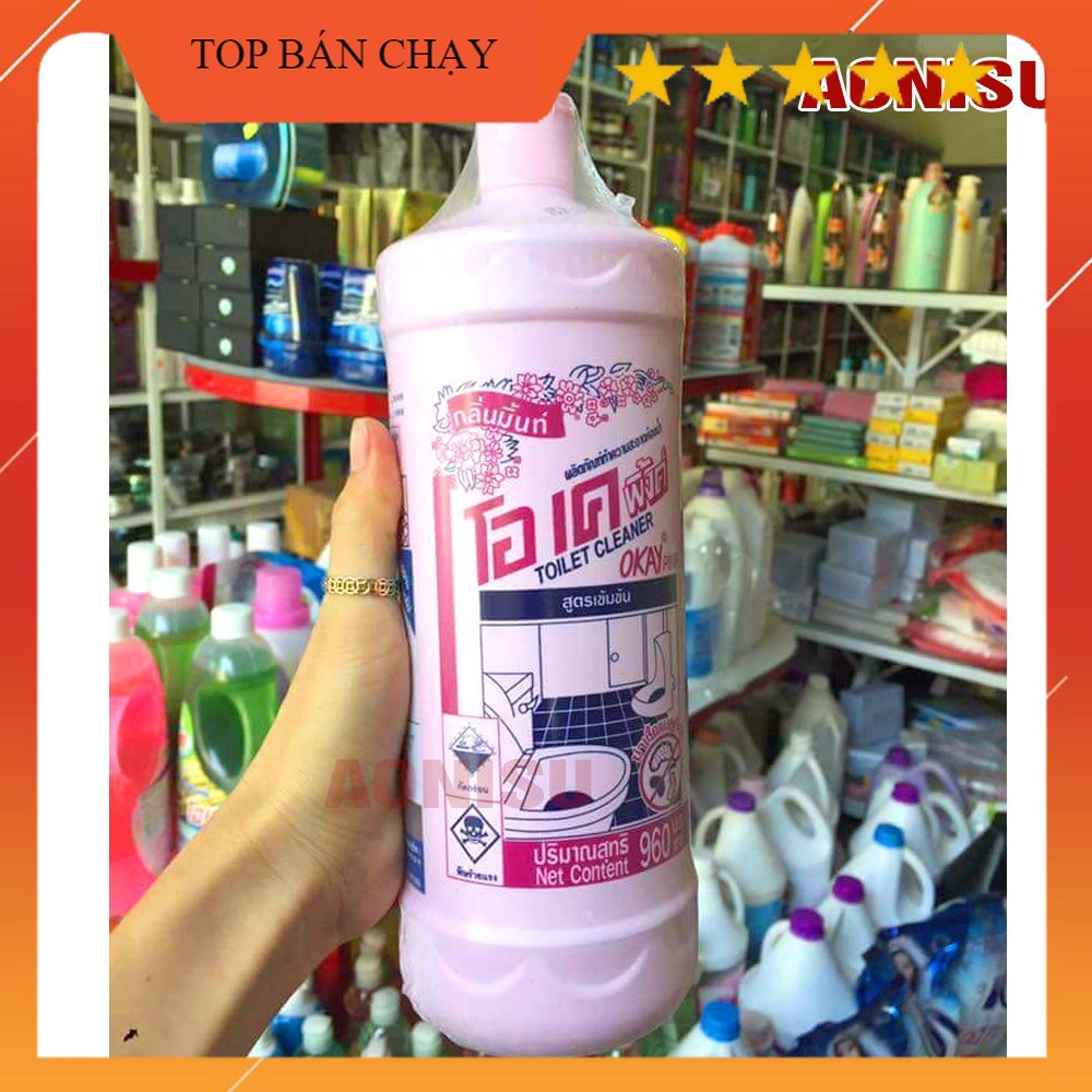 Chai tẩy toilet bồn cầu okay thái lan 960ml