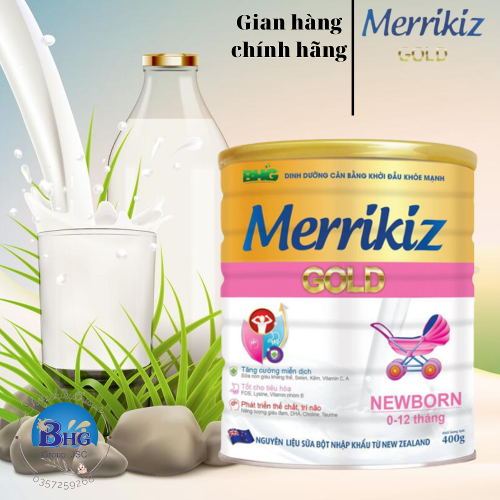 [HCM]Sữa bột Merrikiz Newborn cho trẻ từ 0 đến 12 tháng 400g_900g  [ Tặng xe đồ chơi bất kì ]