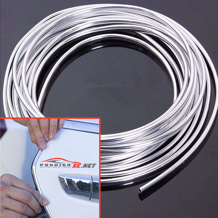 Nẹp viền cửa ô tô nẹp mạ crom chữ u chống va đập CAO CẤP - 15M - OTOALO