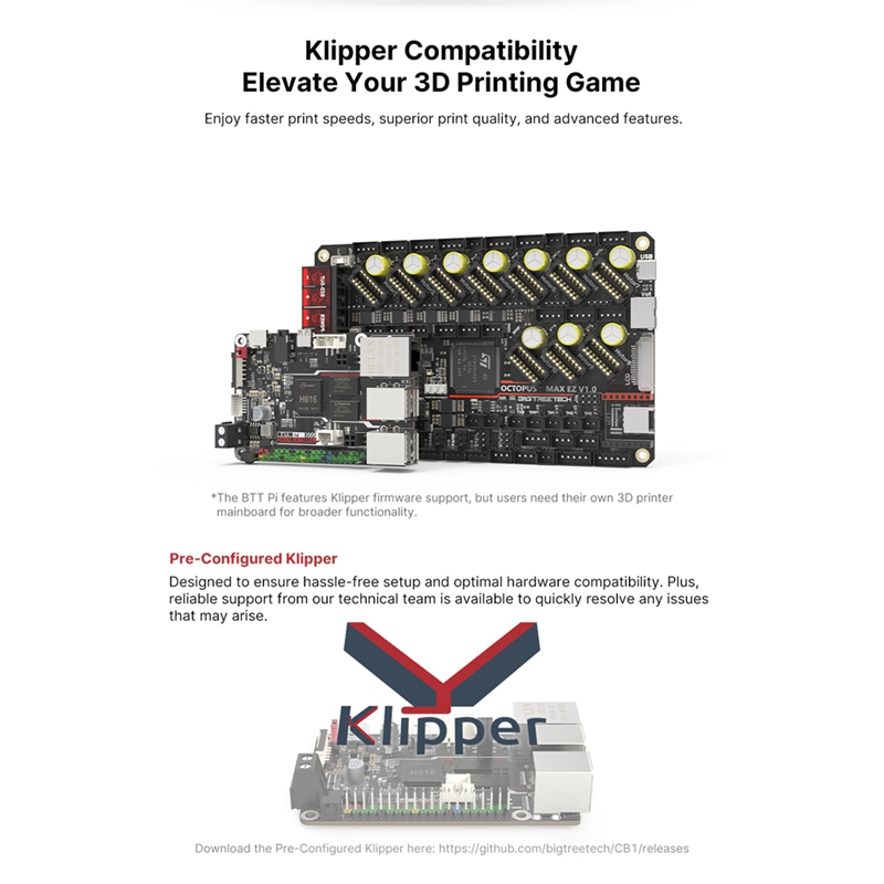 BIGTREETECH BTT PI V1.2 Quad Core Processor with 2.4G WiFi 40Pin GPIO VS Raspberry PI for Klipper I3 CoreXY 3D Printer DIy User