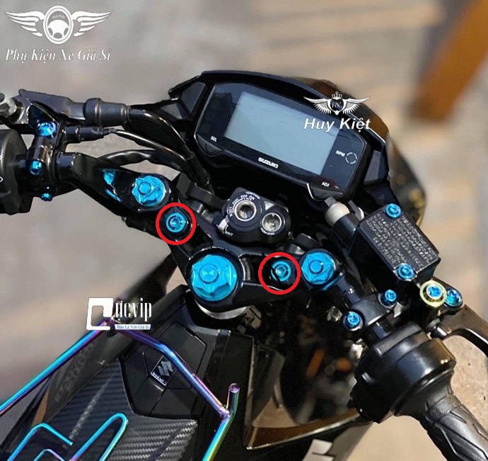 Combo 2 ốc titan gr5 8li4 gắn chảng ba raider, satria, sonic ms5016