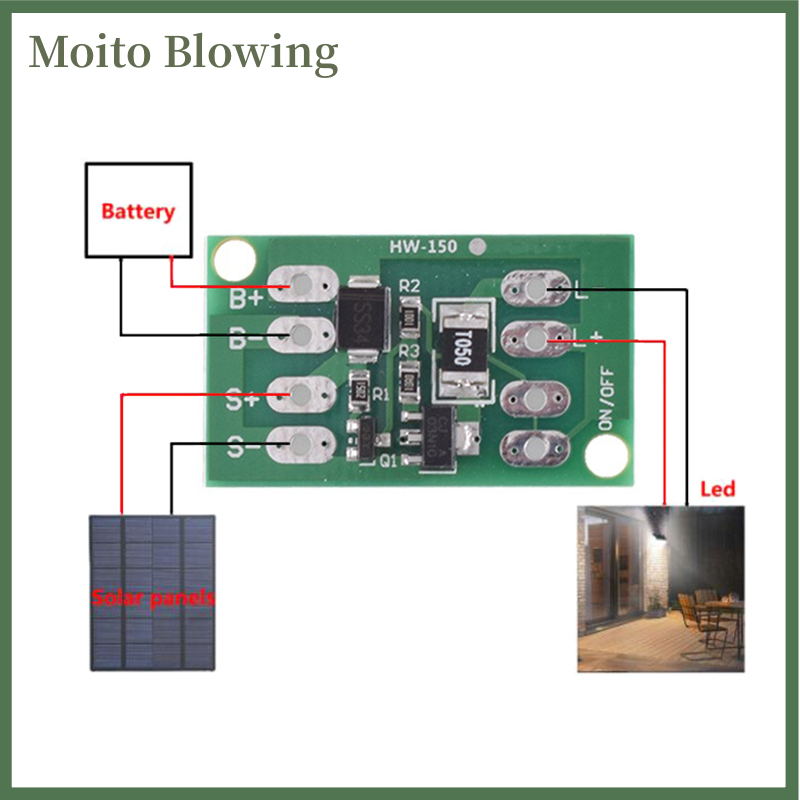 Moito Automatic Solar Panel LED Lamp Control Switch Battery Charger Charging Controller Module
