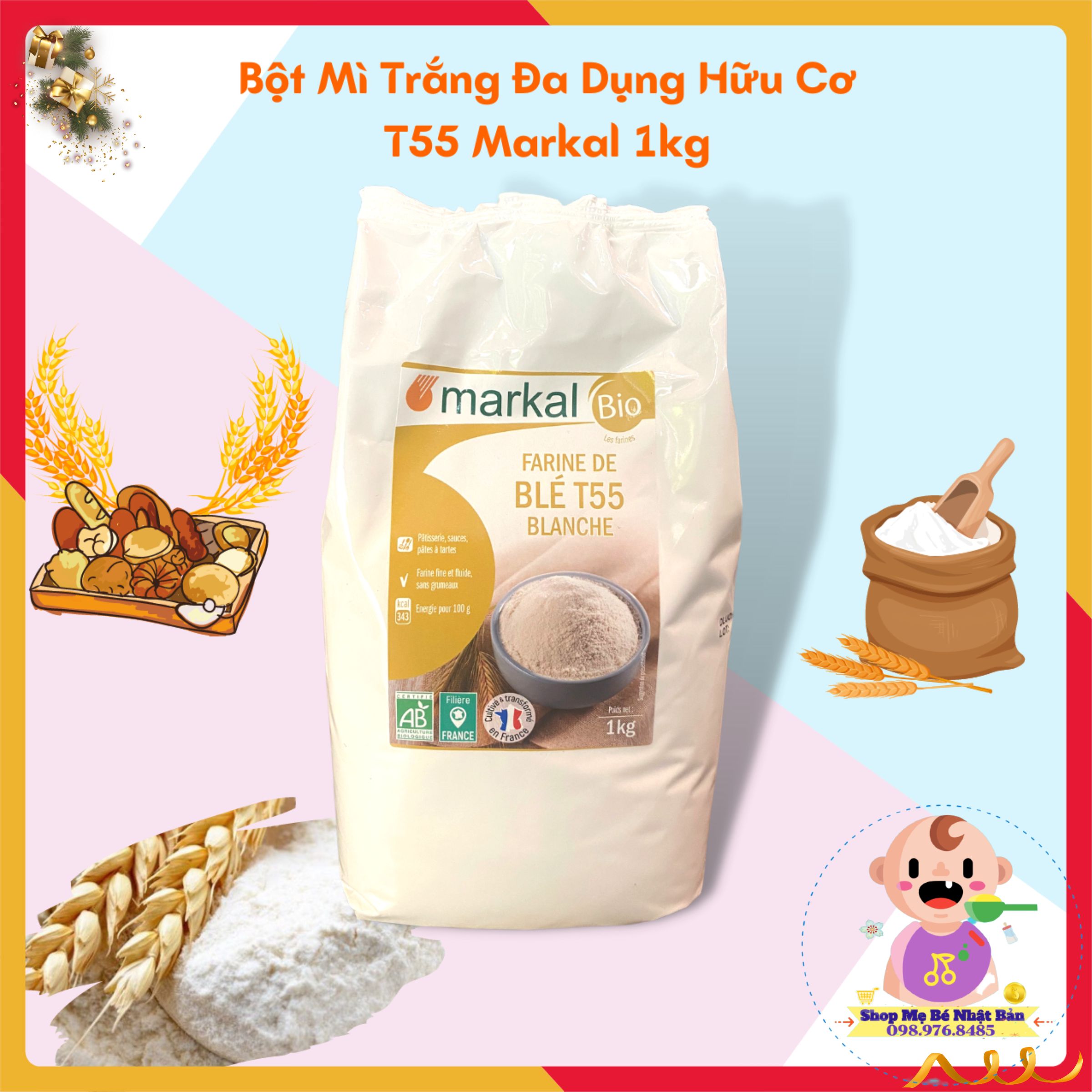 Bột Mì Hữu Cơ Đa Dụng Markal 1kg