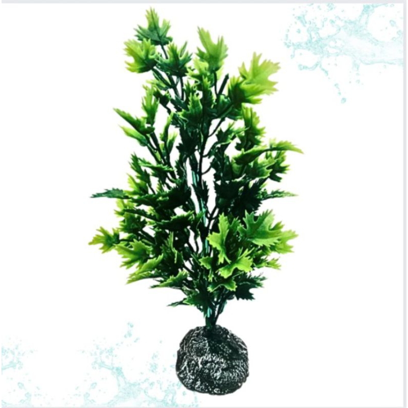Hiasan Dekorasi Aquarium Ornamen TANAMAN PLASTIK 20CM