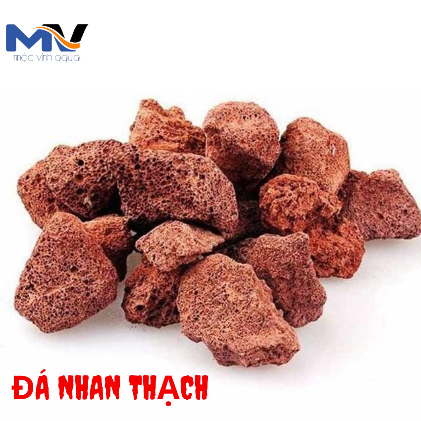[ Túi 1kg ] Đá nham thạch đỏ lọc nước cho hồ cá
