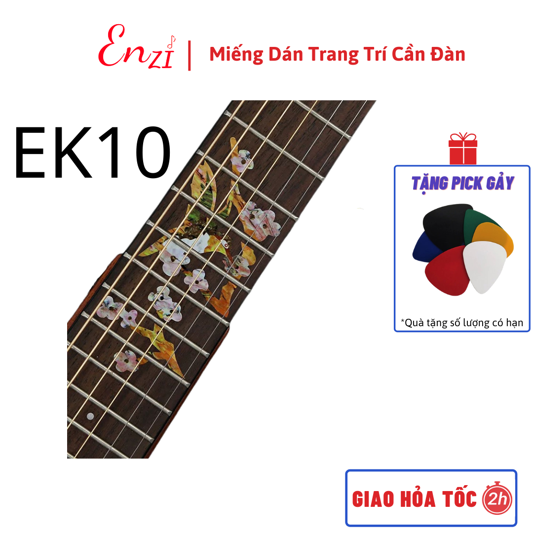 Sticker miếng dán trang trí khảm cần đàn guitar chất lượng Enzi