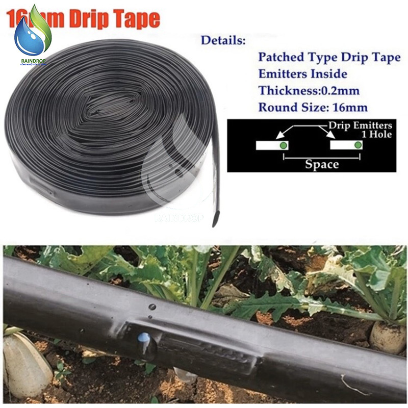 Dây tưới nhỏ giọt bù áp dày 0.2 phi 16mm