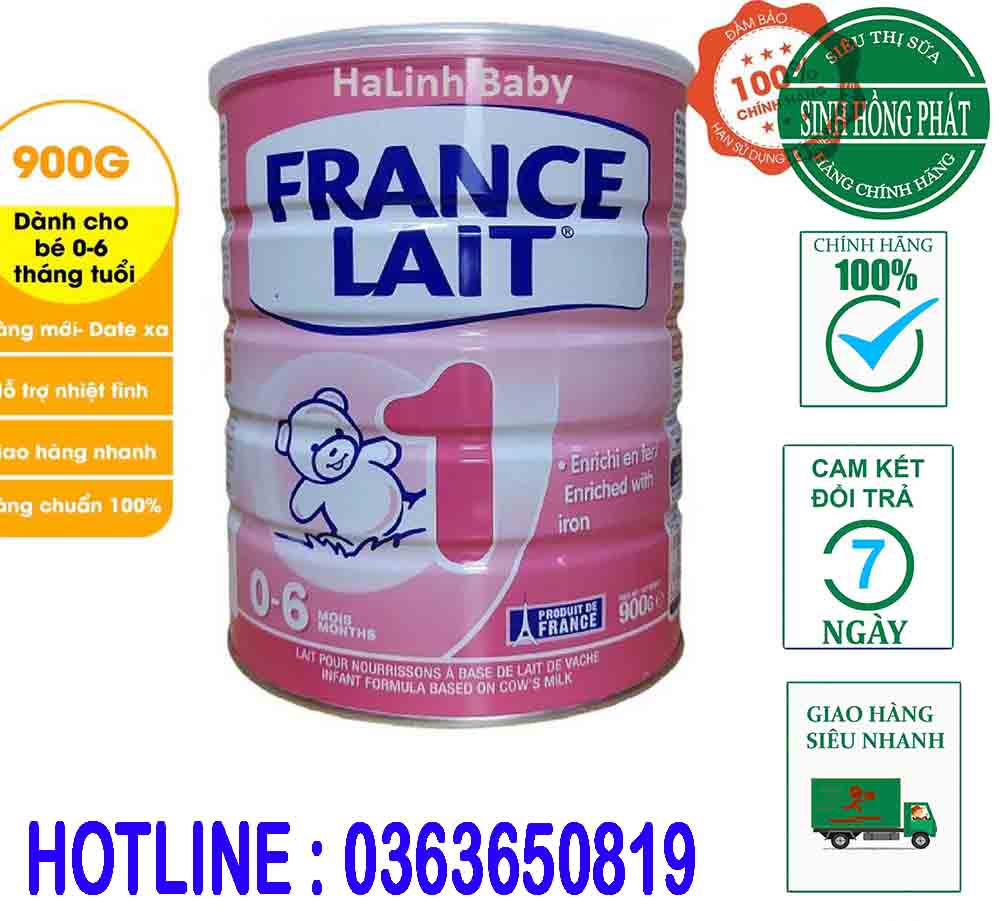 Sữa France Lait số 1 900g (0 - 6 tháng)