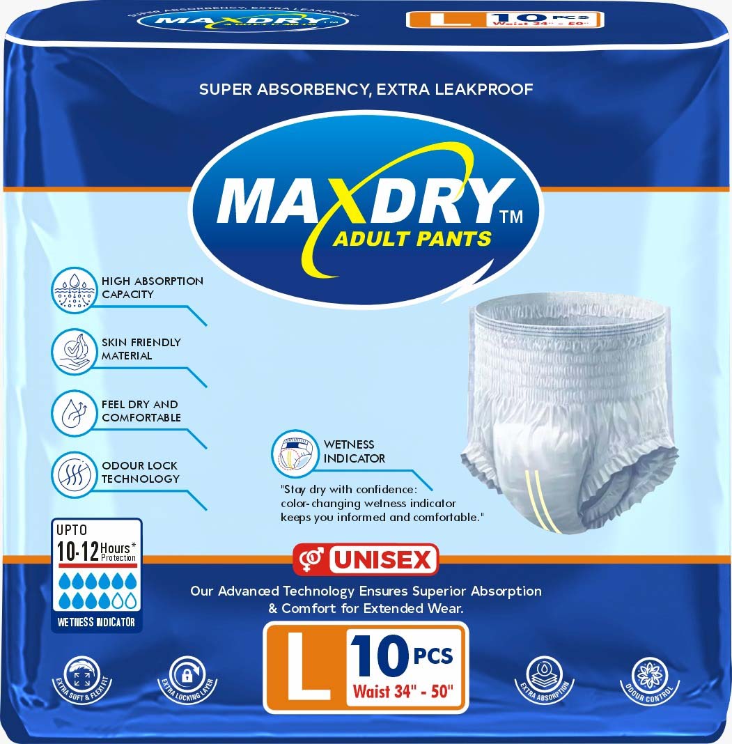 Maxdry Adult Pants Large 10 Pcs