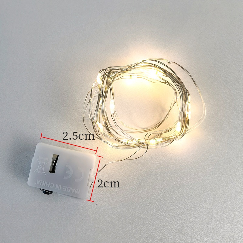 Dây đèn Led dùng pin ,dây đèn đom đóm - Loại Vuông