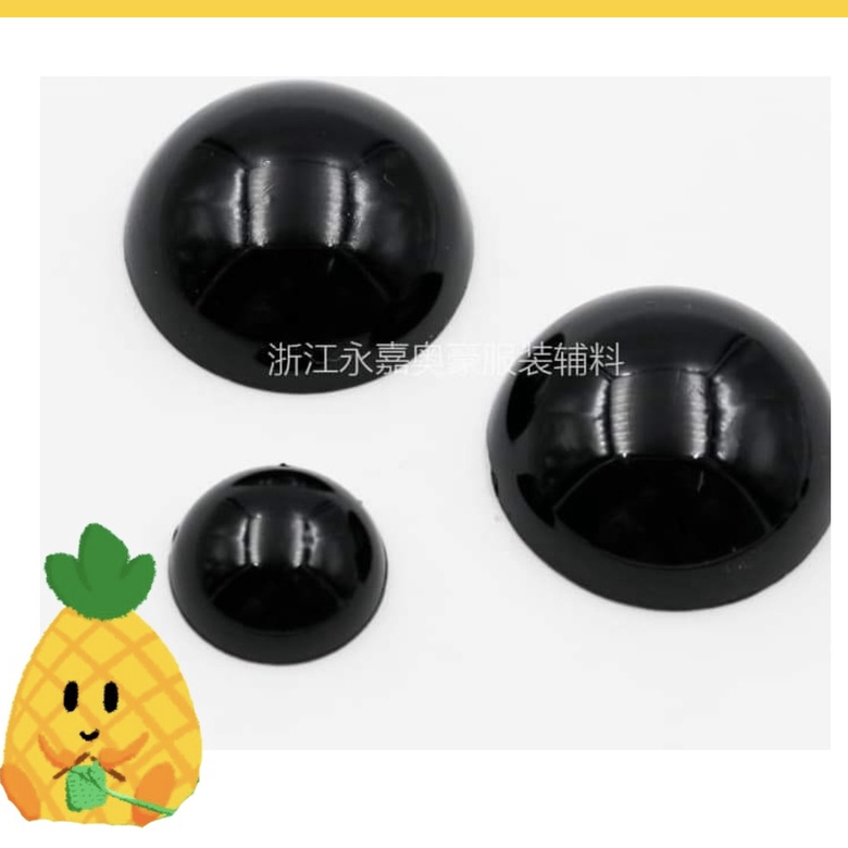 Túi 10 Đôi Mắt thú dán màu đen size 5mm,4mm,6mm_LM37