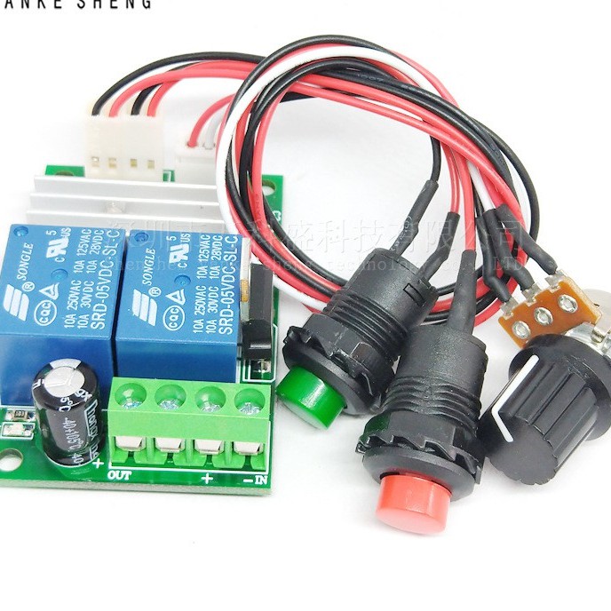 075 bộ điều khiển tốc độ động cơ dc 6v 12v 24v pwm dc có đảo chiều quay