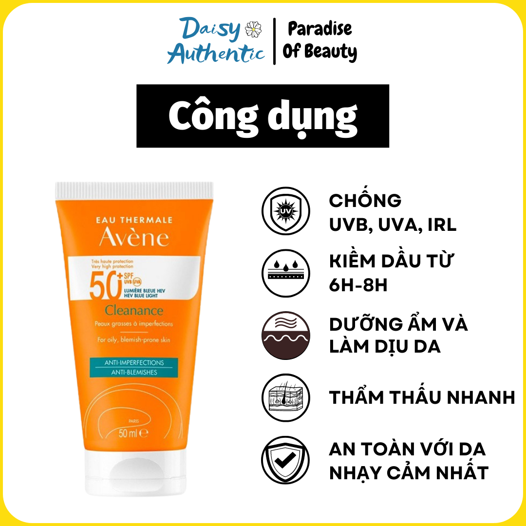 Kem Chống Nắng Avene Dry Touch Antioxidant Complex Fluide SPF 50+