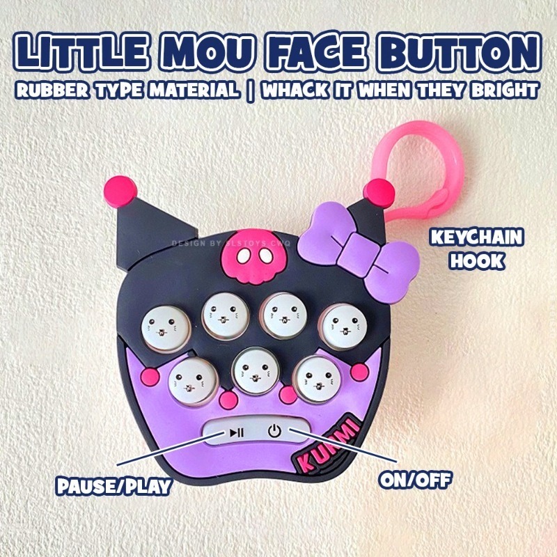 Sanrio Móc Khóa Trò Chơi Điện Tử mini whack-a-mole melody pop it