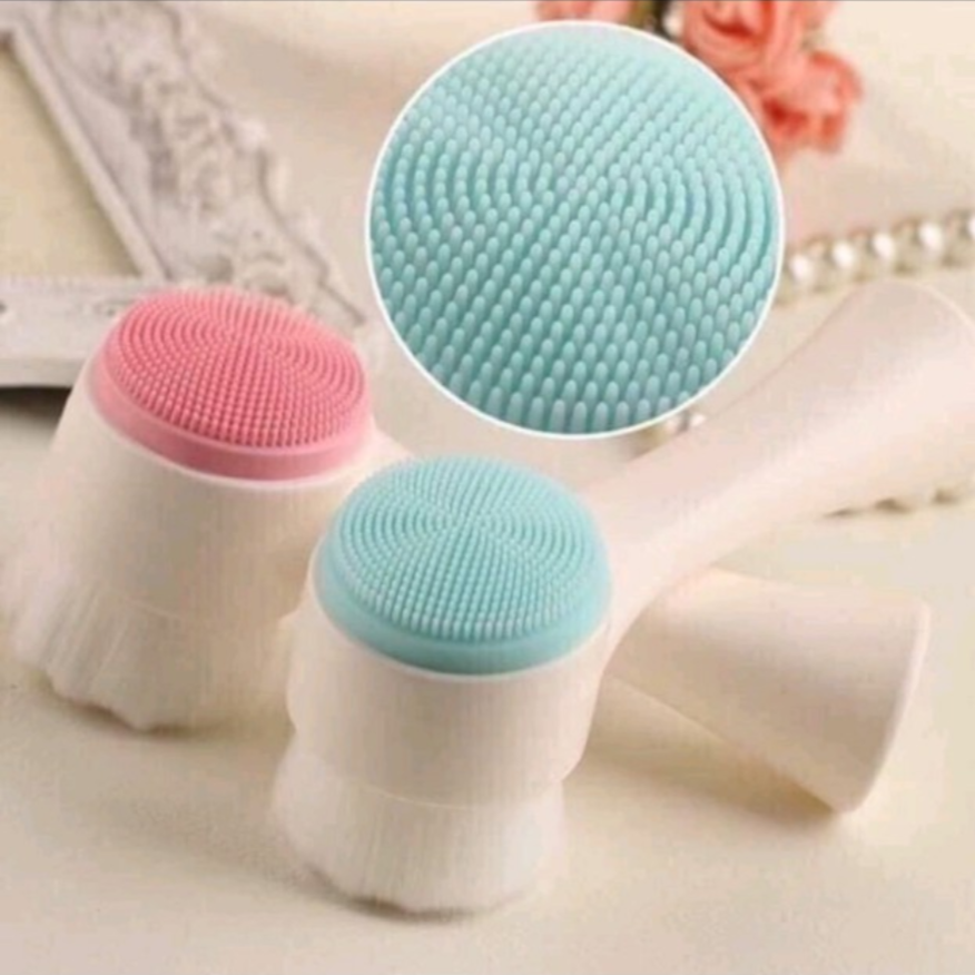 Cọ rửa mặt 2 đầu massage mềm mại