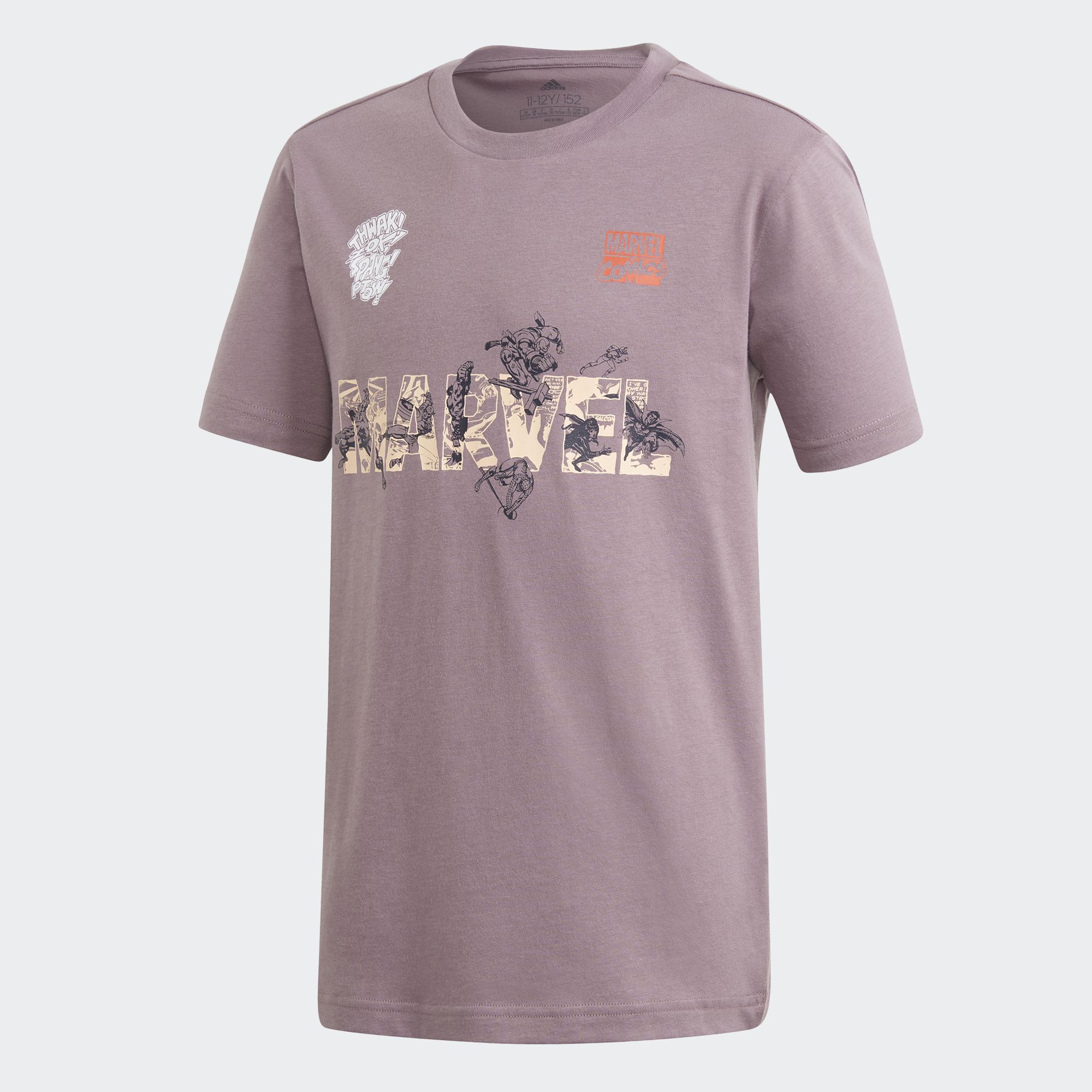 adidas Marvel x adidas Graphic Tee Boys purple FM3731 | Lazada Singapore
