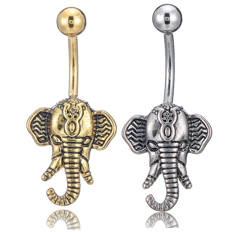 Metal%20Elephant%20Head%20Belly%20Button%20Anti-allergy%20Stainless%20Steel%20y%20Piercing%20Ombligo%20Body%20Jewelry%20For%20Wo%20-%20Image%202