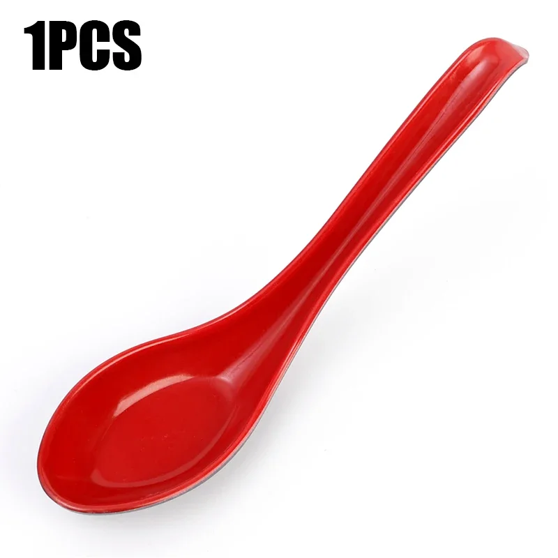 Plastic Long Handle Spoon Kitchen Tableware for Soup Porridge Coffee Dessert Scoops