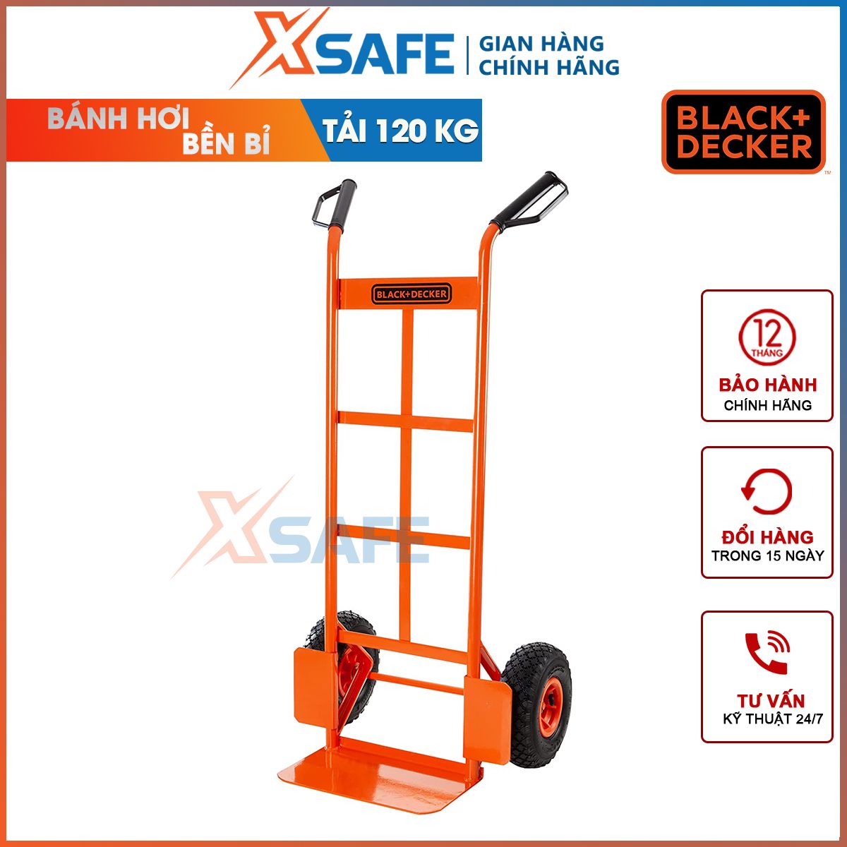 Shopping trolley Black & Decker bxwt-h301 | cargo size 520X1160x450mm loading weight 120kg steel alloy material premium freight professional