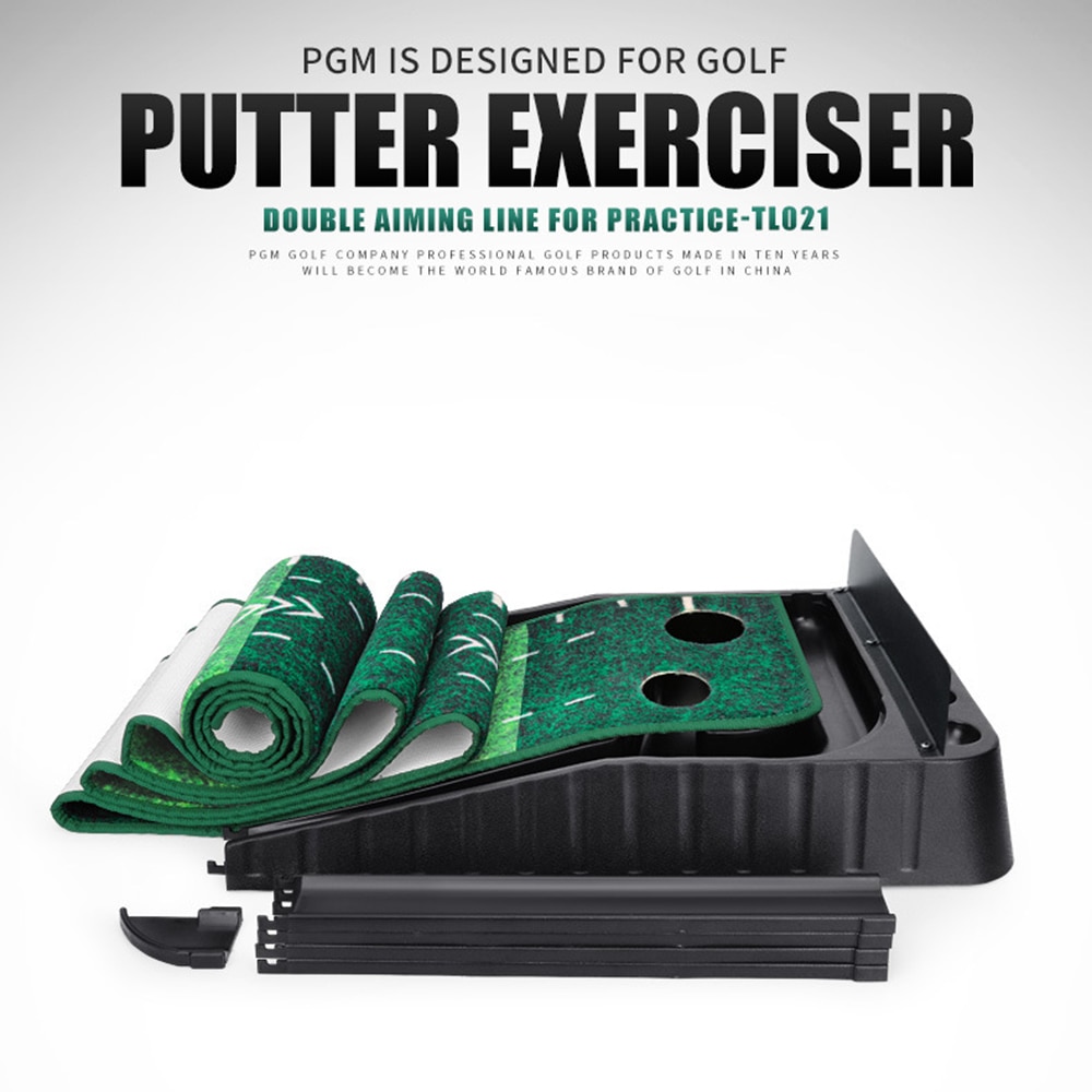 PGM Golf Putter huấn luyện viên 3M Golf đặt Mat Thảm màu xanh lá cây thực hành thiết lập bóng trở lại Mini khu vực lỗ Golf Fairway Mat 골프용품