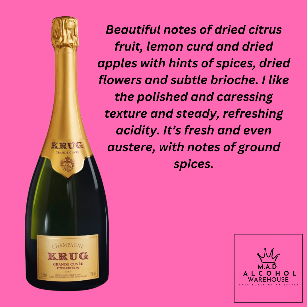 Krug Grande Cuvee Brut Edition 172 - 750ml | Lazada Singapore