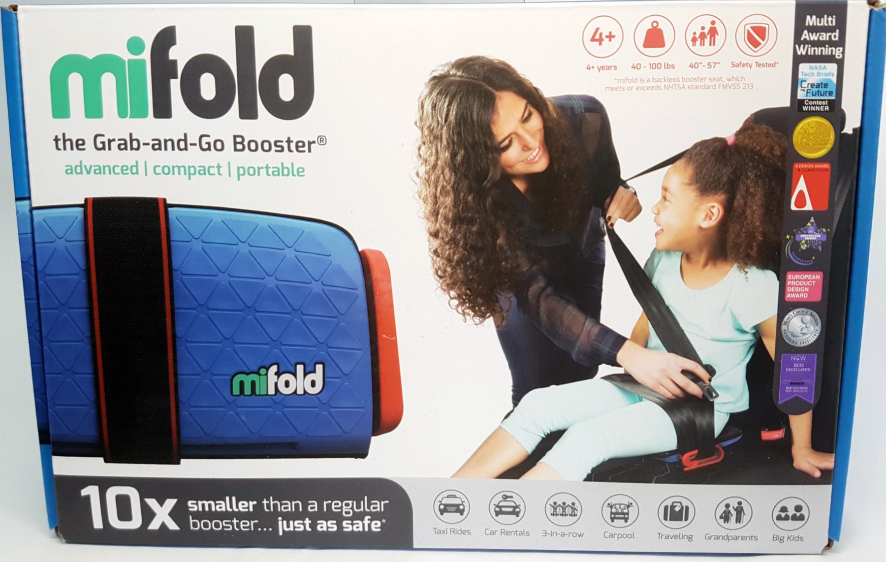 Mifold Grab and Go Car Booster Seat Denim Blue Lazada Singapore