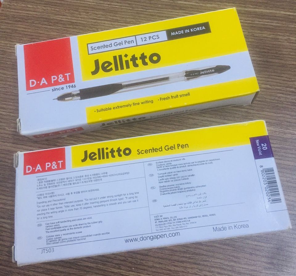 Hộp 12 Bút gel D.A P&T Jellitto 0.4mm