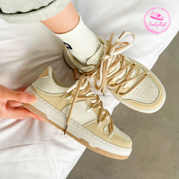 Giày nữ ,Giày Thể Thao Nữ Màu Basic Chất Liệu Da Mềm LADYKID 68790