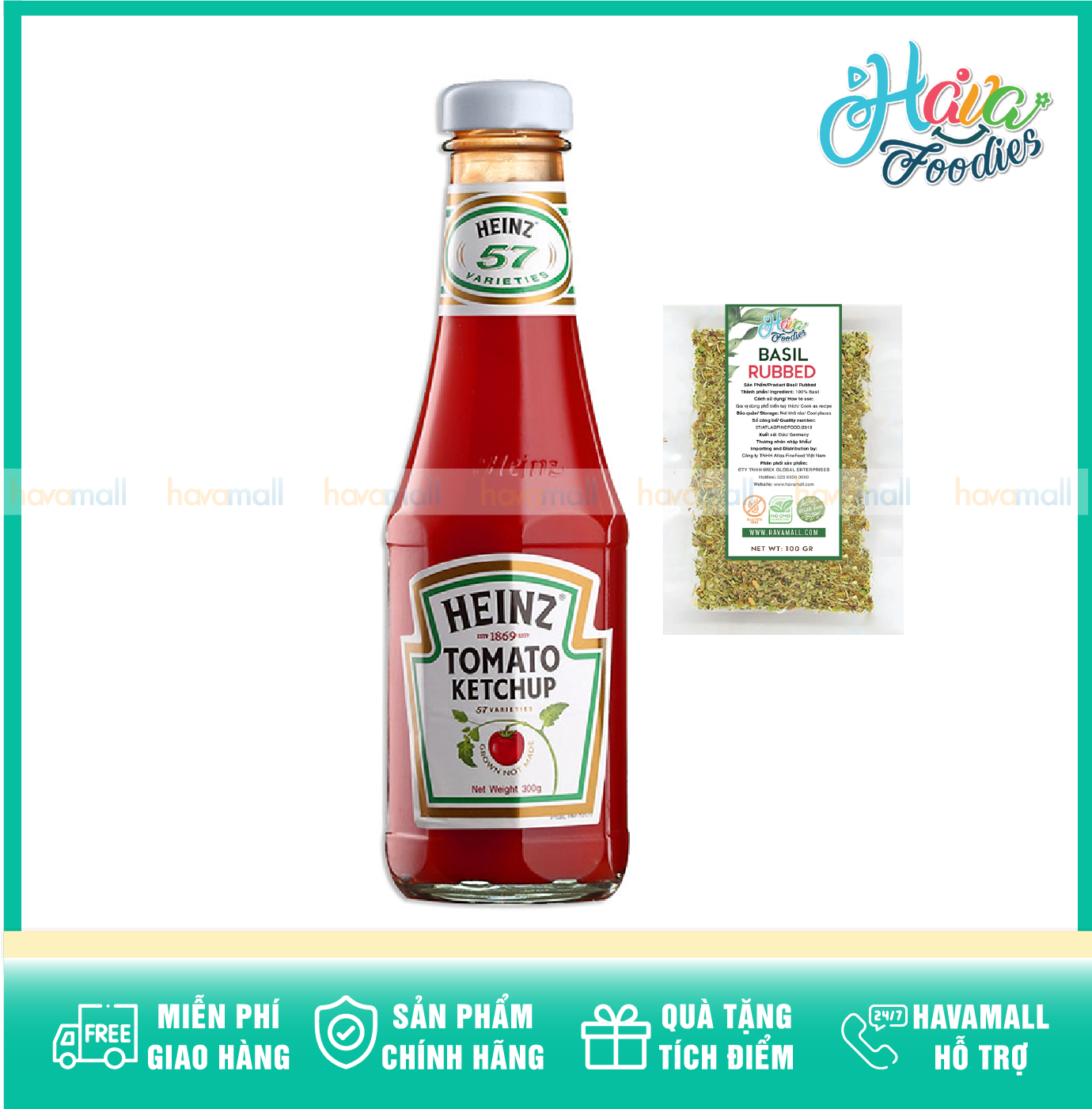 TẶNG LÁ BASIL Tương Cà Heinz 300G Tomato Ketchup thumbnail