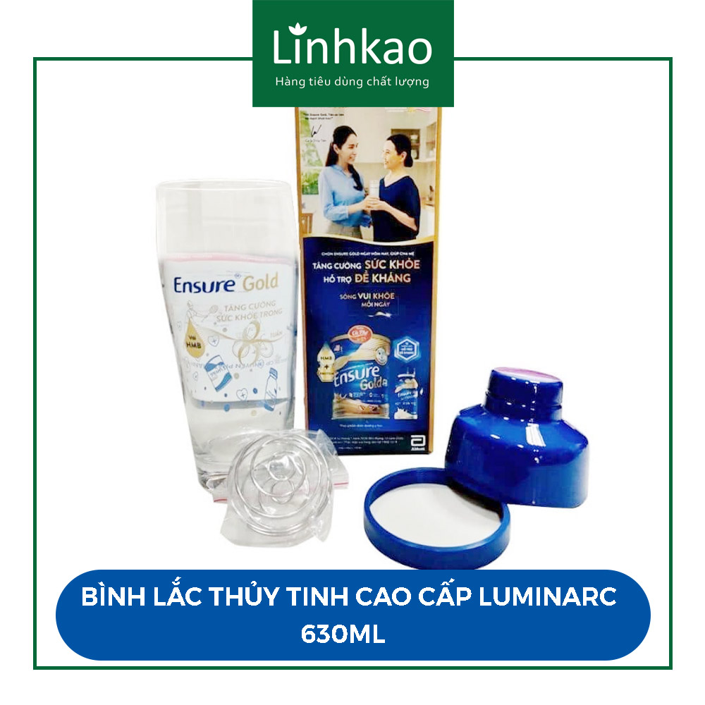 Bình Lắc Thủy Tinh Luminarc Ensure Gold 630ml