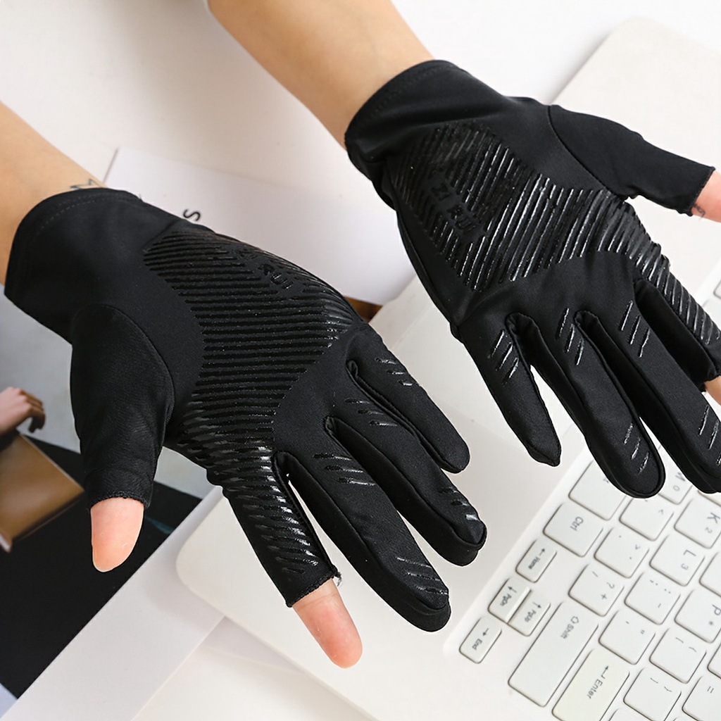 Găng tay lái xe chống nắng UV bằng lụa lạnh thoáng khí tiện lợi CINDY